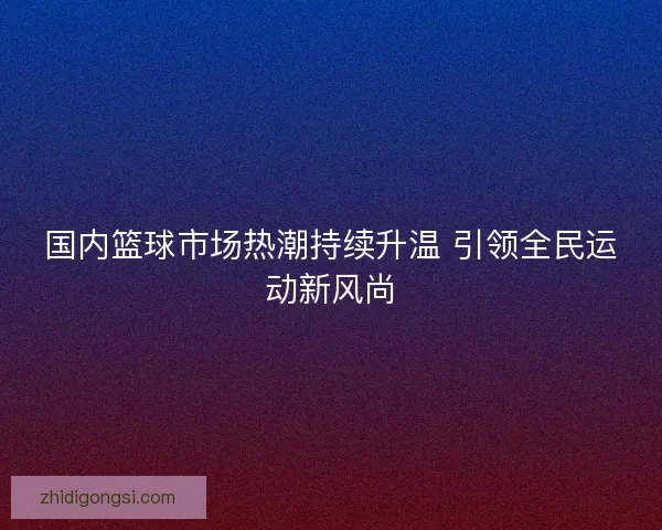 国内篮球市场热潮持续升温 引领全民运动新风尚