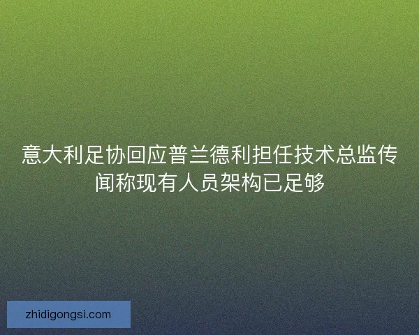 意大利足协回应普兰德利担任技术总监传闻称现有人员架构已足够